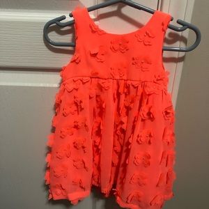 Cat & jack neon orange dress size 12 months